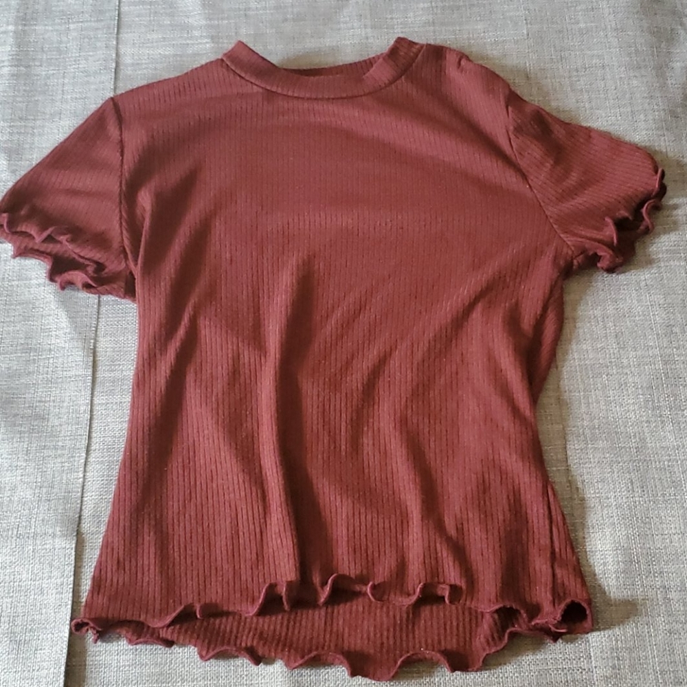 Burgundy shirt